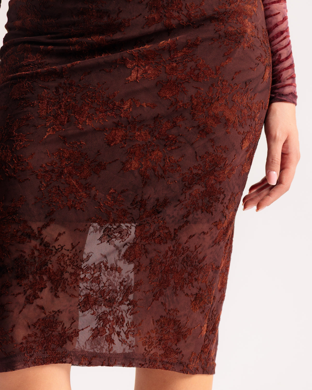 Jupe midi en tulle - J16993