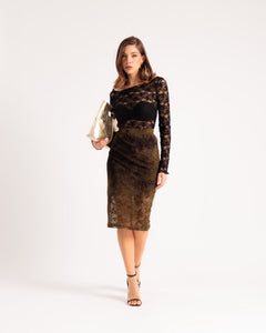 Jupe midi en tulle - J16993