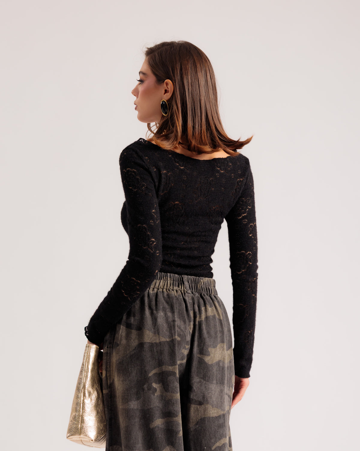 Maglia in pizzo scollata - H17016