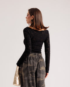 Maglia in pizzo scollata - H17016