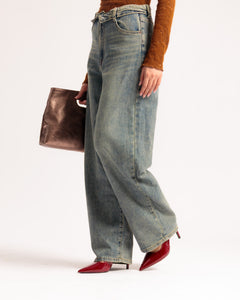 Jeans barrel sabbiato - 9728