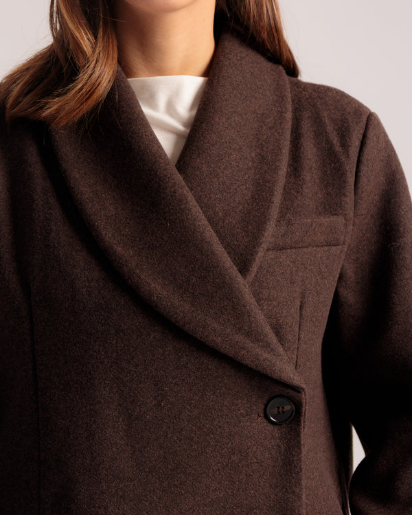 Manteau long MARRON - 9207