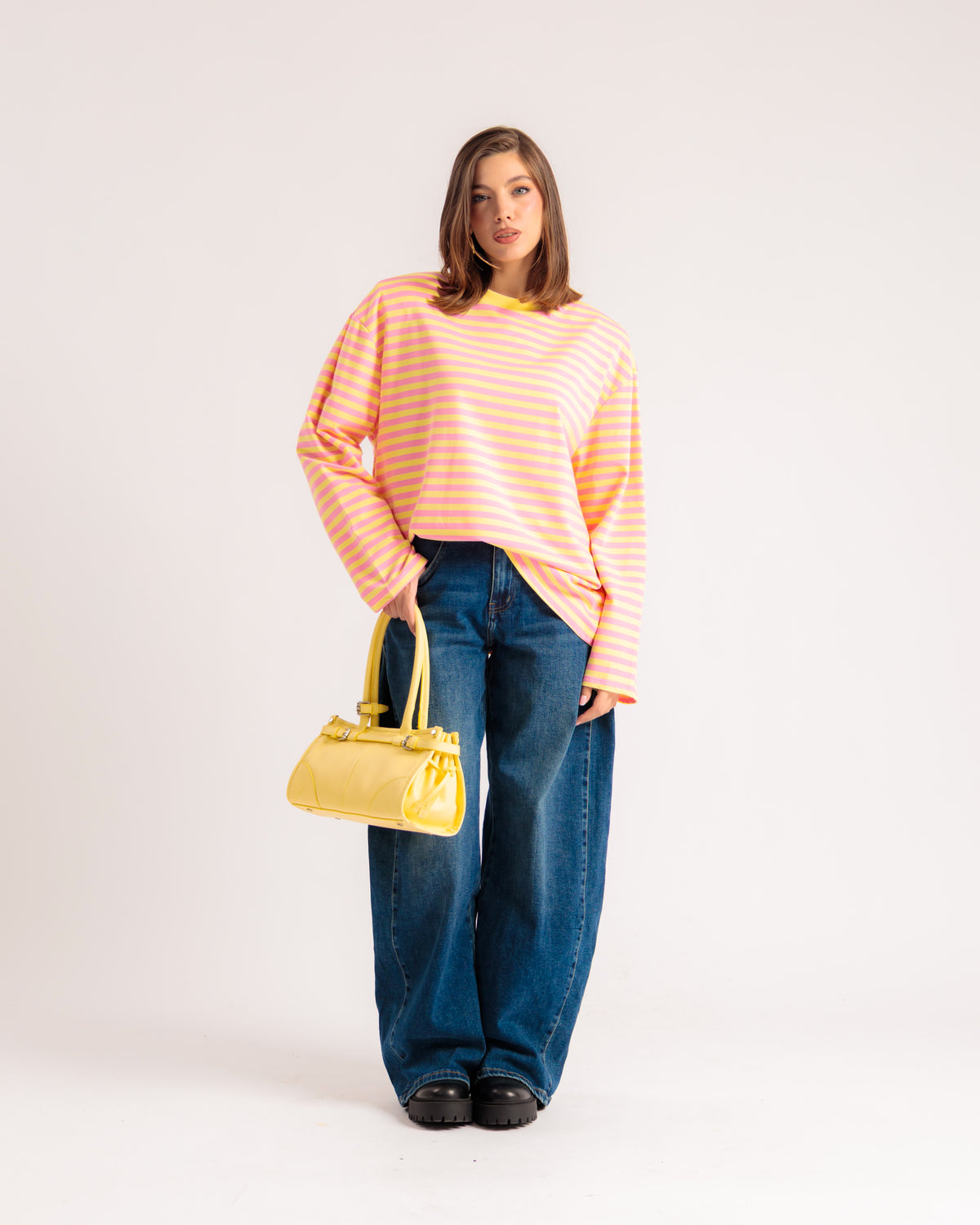Maglia righe con spalline - H12771