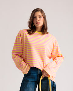 Maglia righe con spalline - H12771
