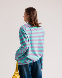 Maglia righe con spalline - H12771