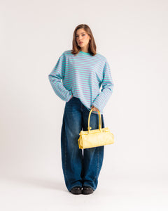 Maglia righe con spalline - H12771
