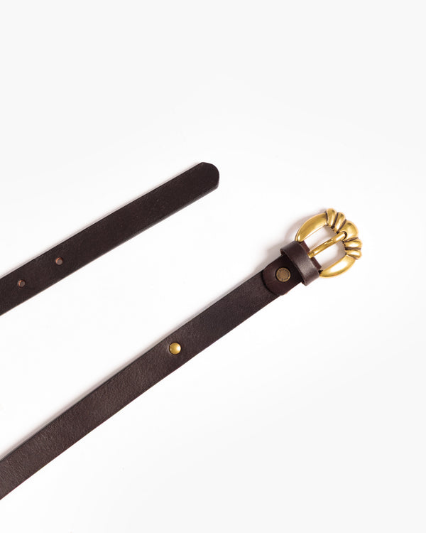 Ceinture en cuir marron - 01/30