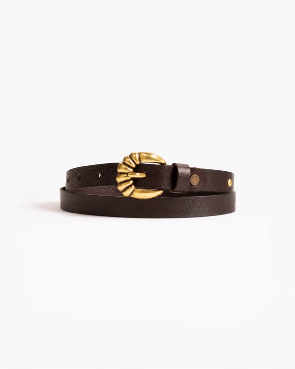 Ceinture en cuir marron - 01/30