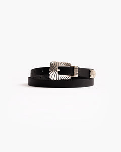 Ceinture en cuir noire - 2284/20