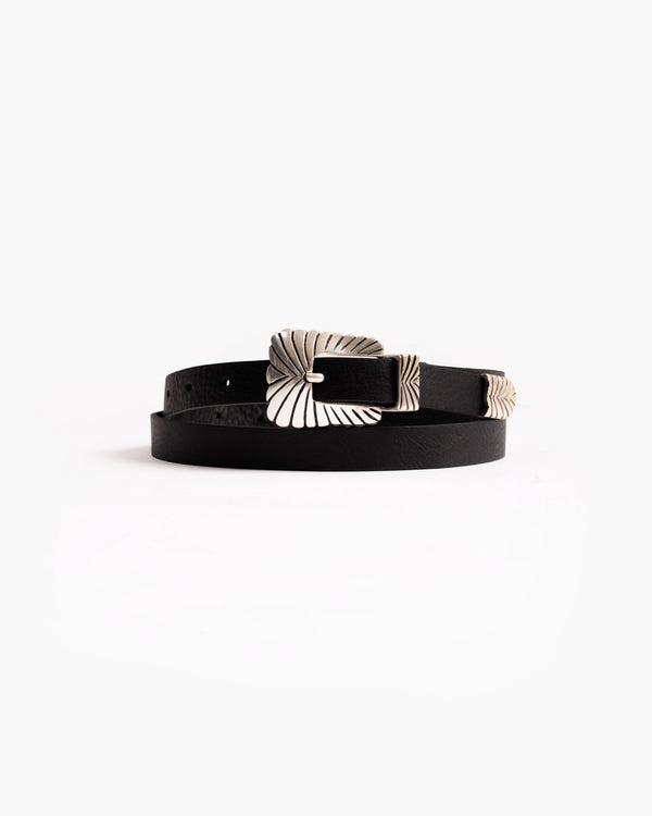 Ceinture en cuir noire - 2284/20