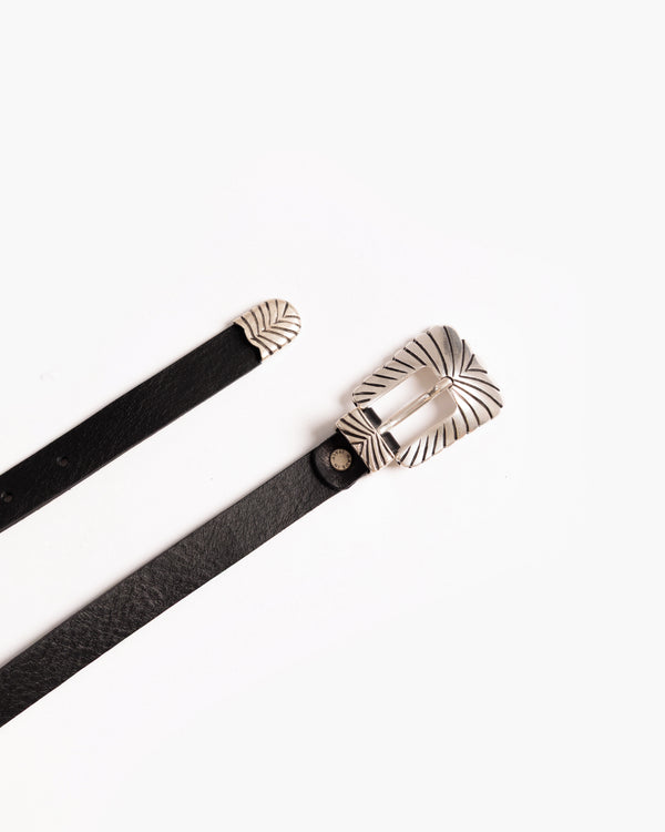 Ceinture en cuir noire - 2284/20