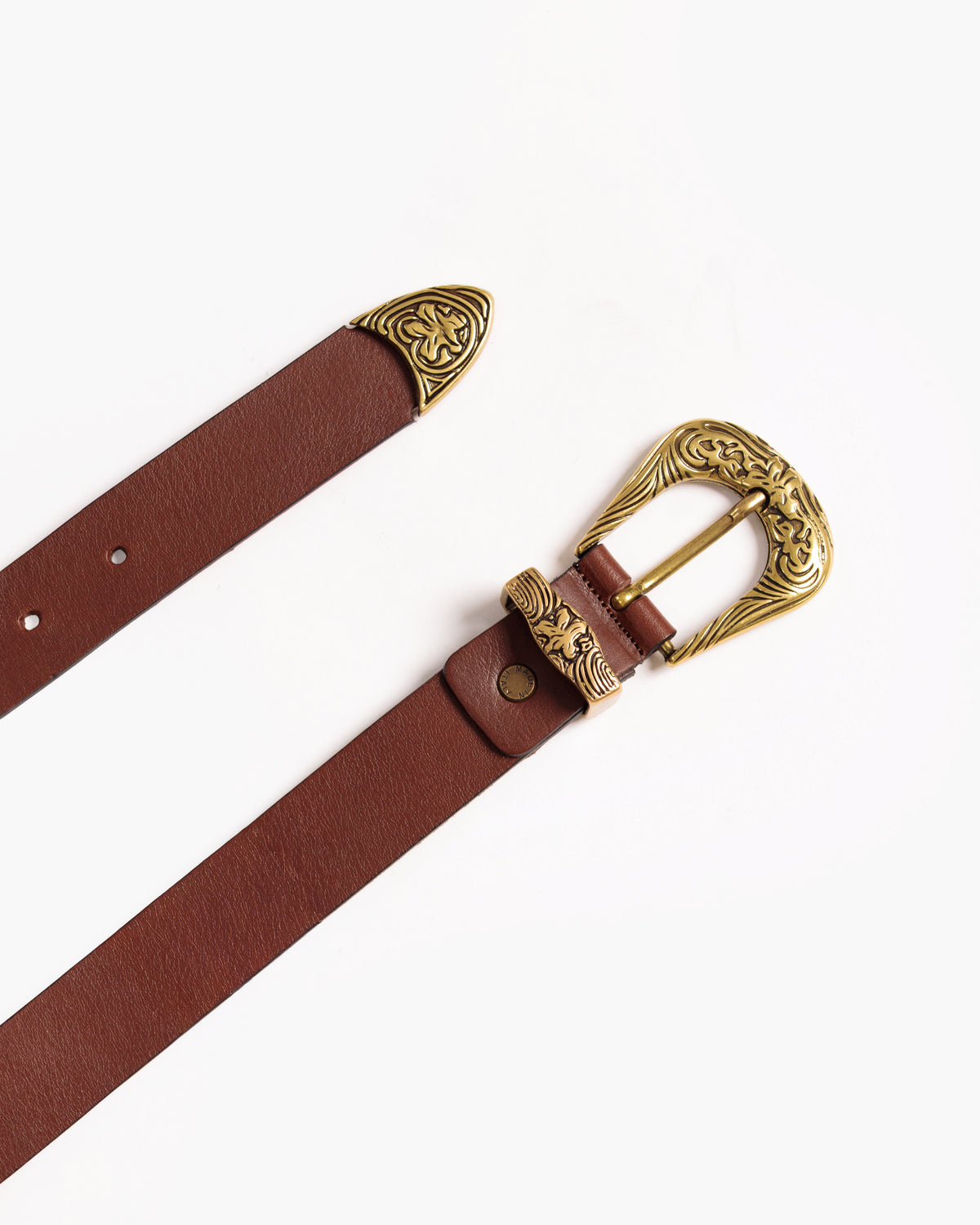 Ceinture en cuir couleur cognac - 2553/30