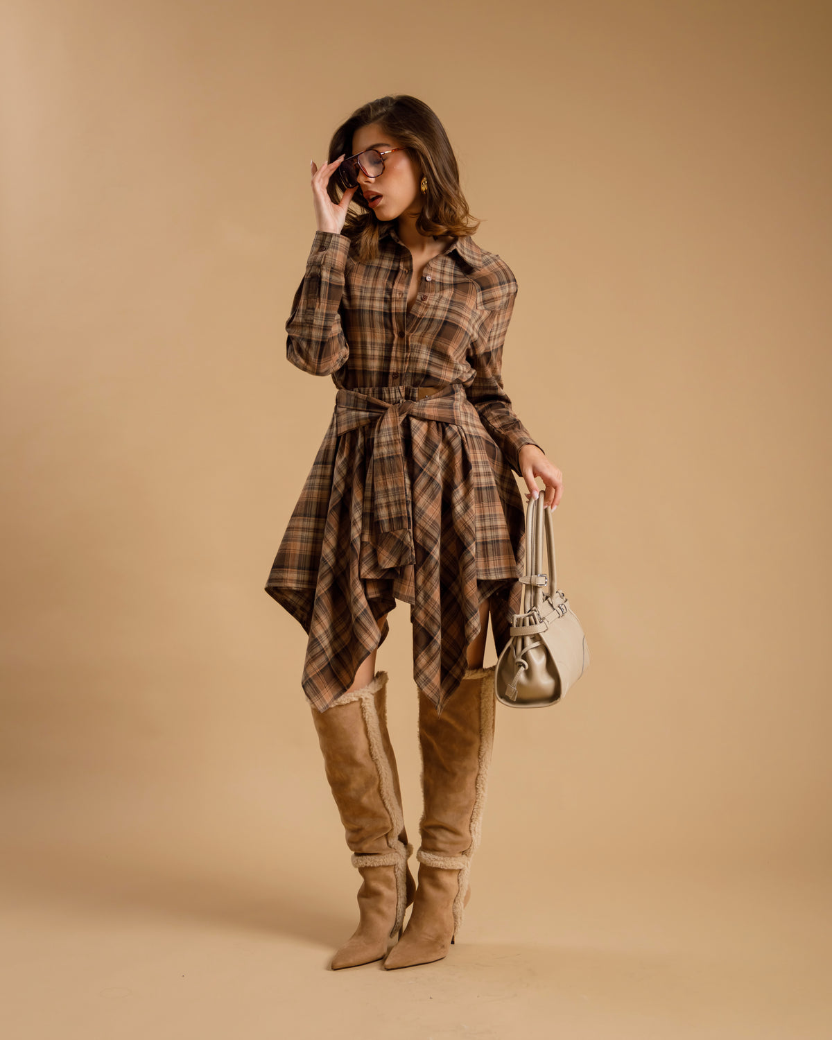 Coord-set tartan BEIGE - 5839