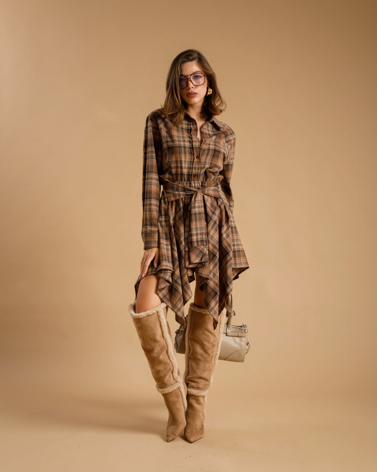 Coord-set tartan BEIGE - 5839