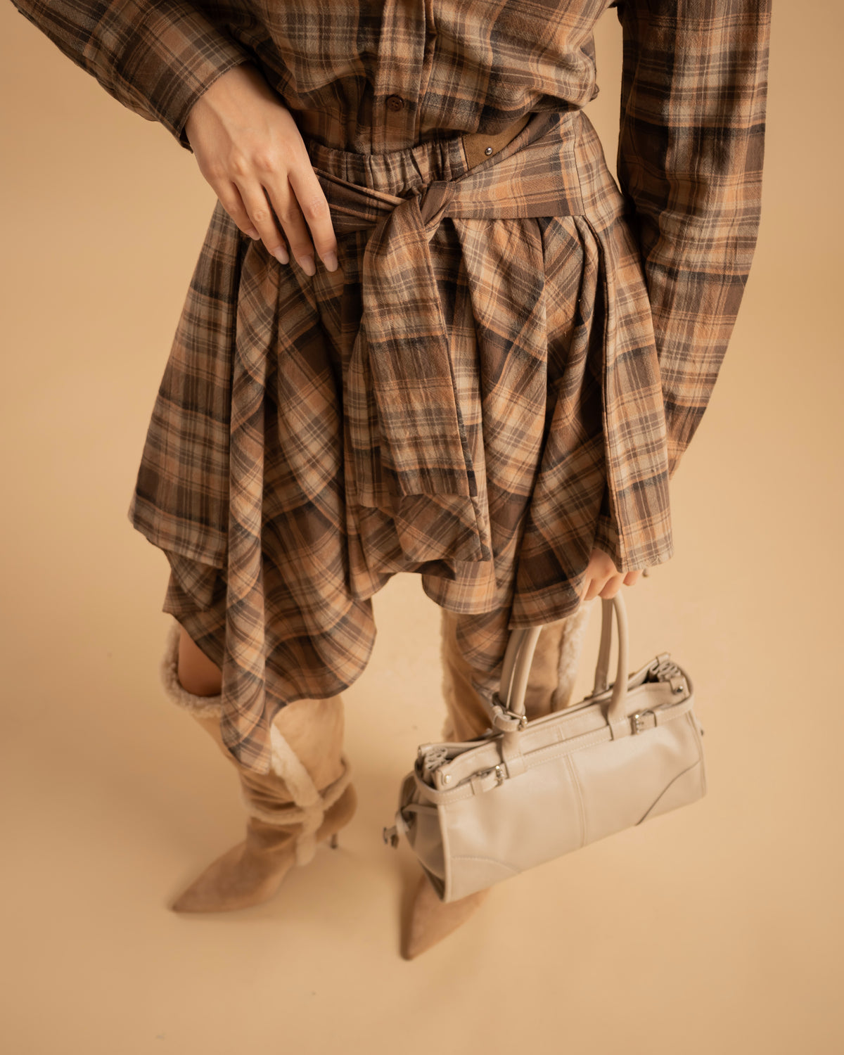 Coord-set tartan BEIGE - 5839