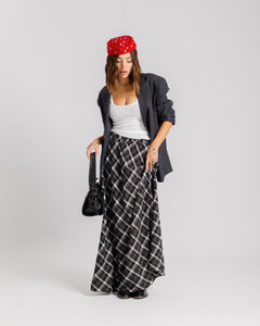 Gonna lunga tartan NERA - 1156