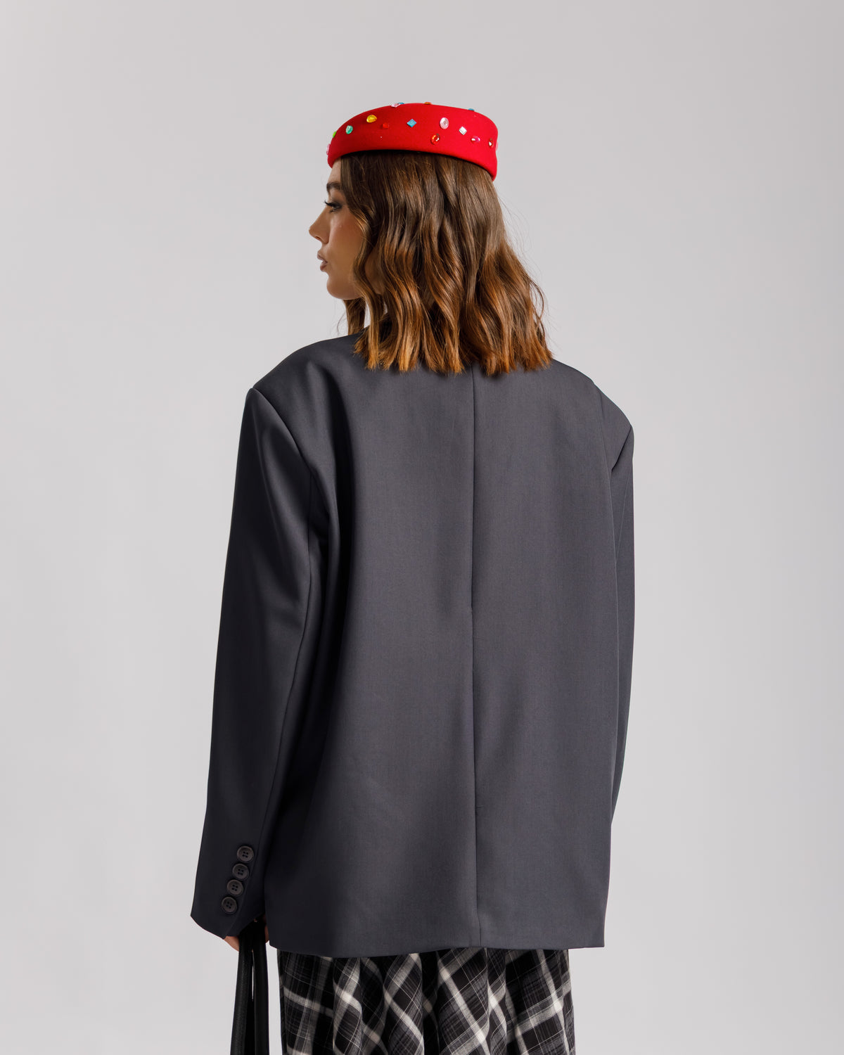 Blazer con spallina GRIGIO FUMO - 3151-3