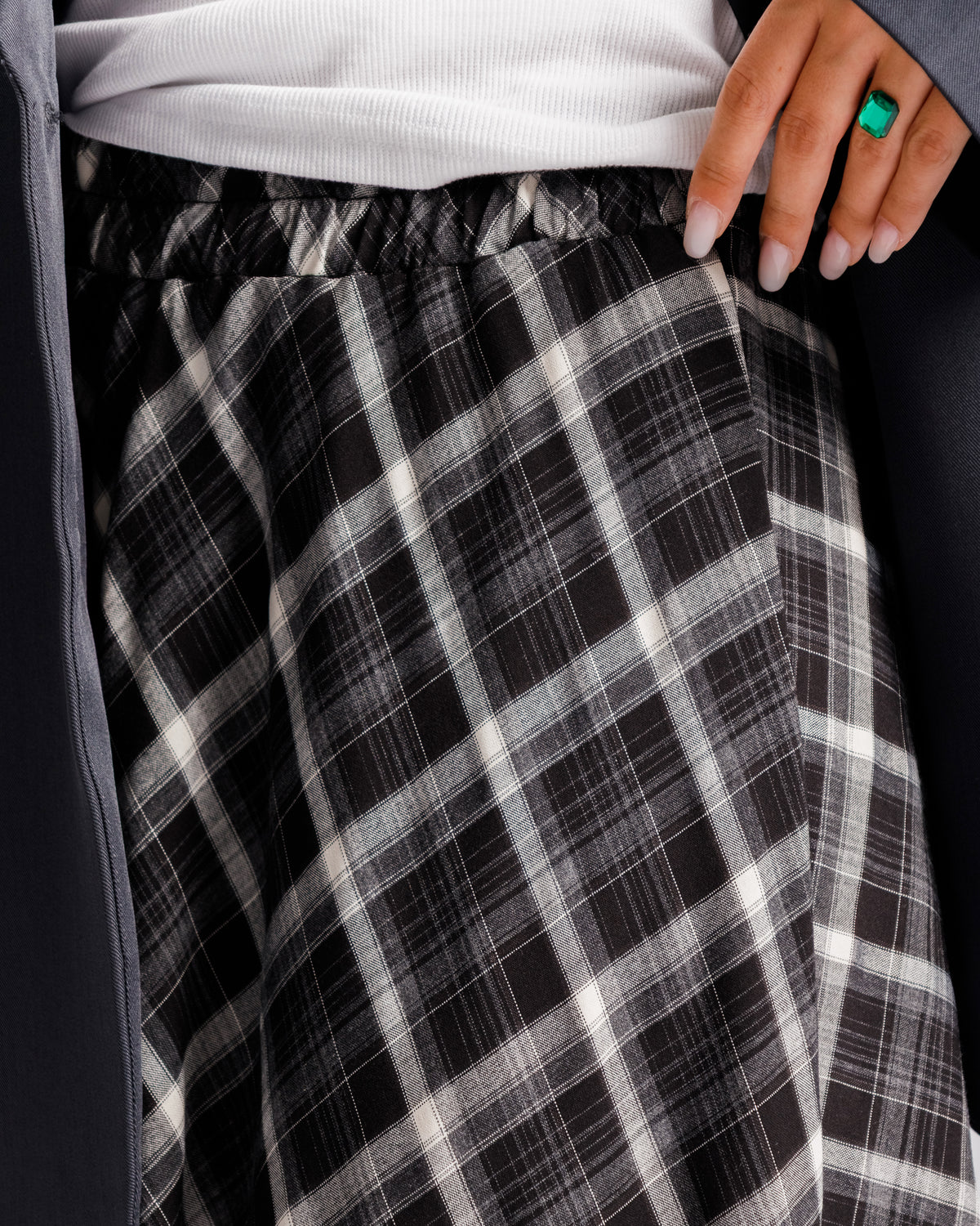 Gonna lunga tartan NERA - 1156
