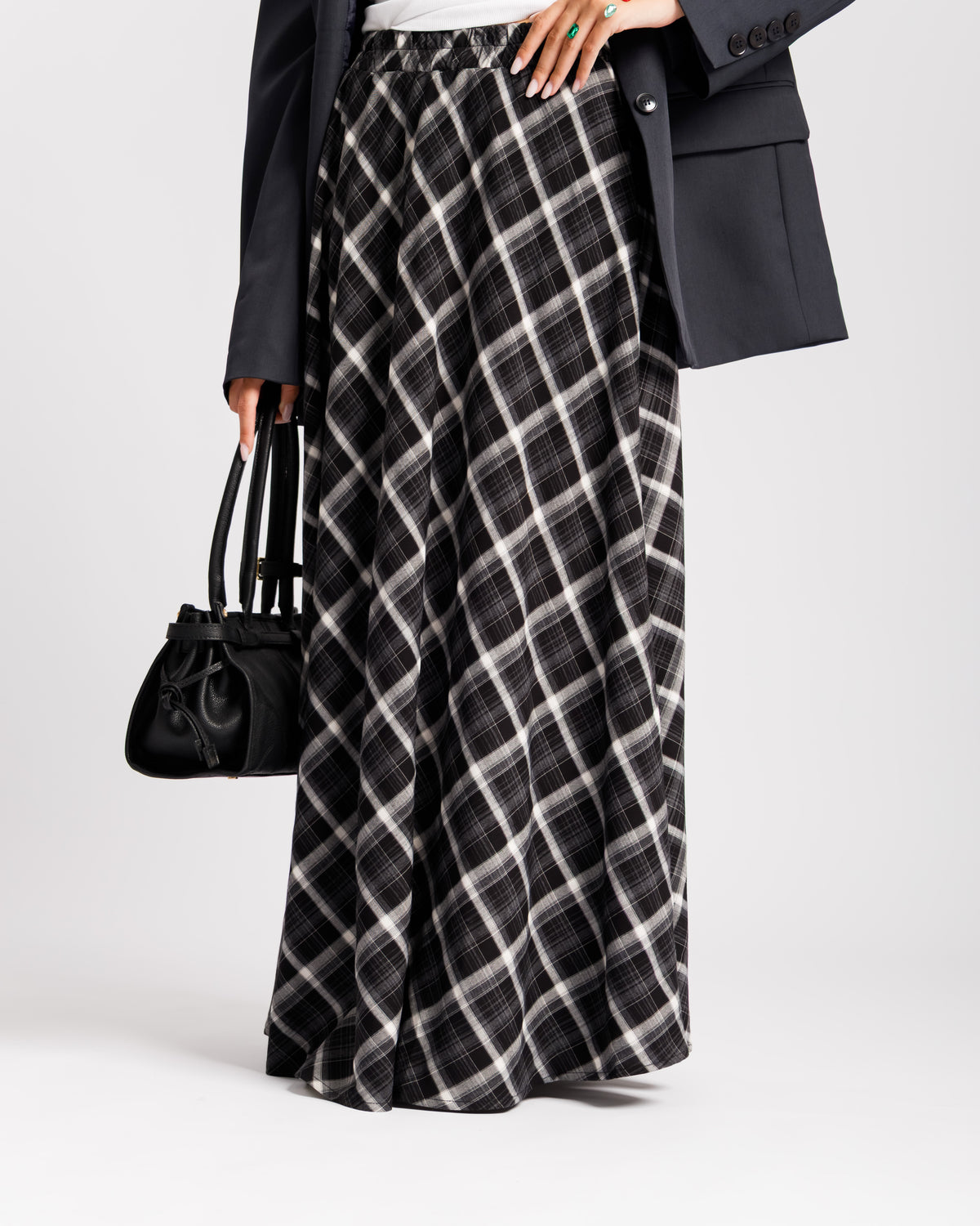 Gonna lunga tartan NERA - 1156
