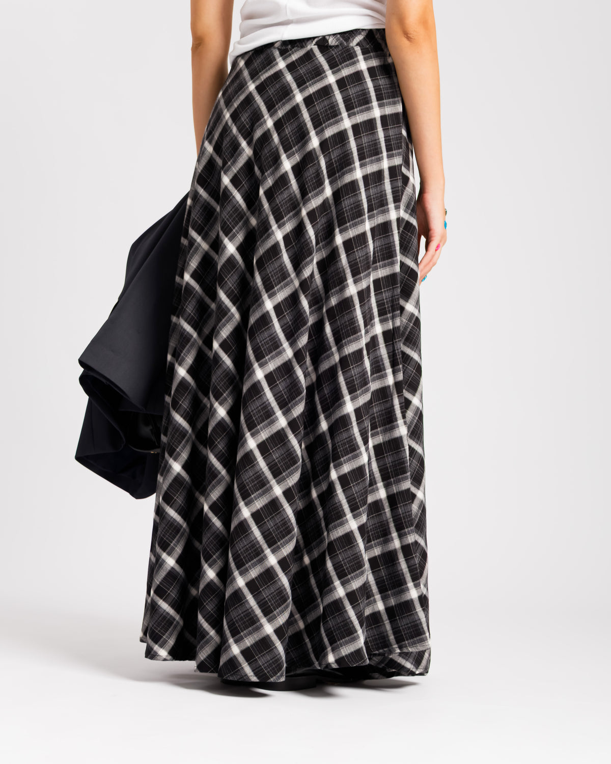 Gonna lunga tartan NERA - 1156