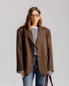 Blazer con spallina MARRONE - 3151-3