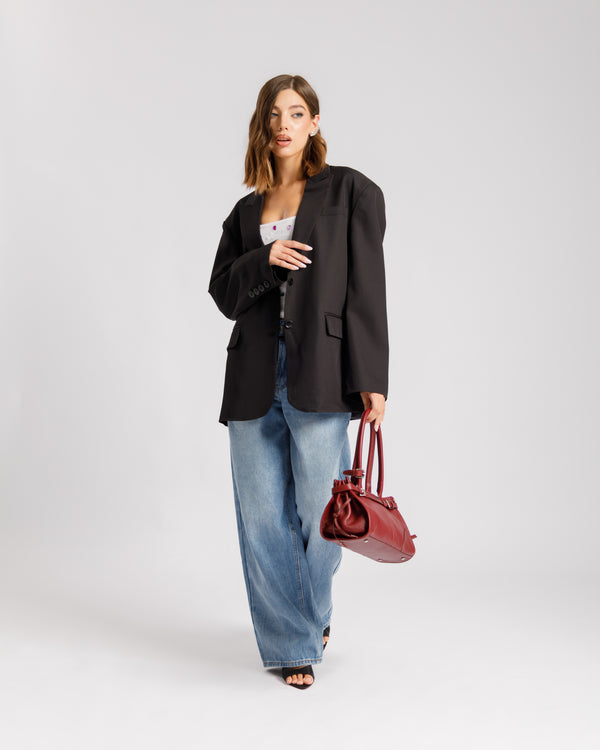 Blazer con spallina NERO - 3151-3