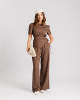 Coord-set gessato MARRONE - 9702