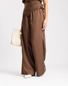 Coord-set gessato MARRONE - 9702