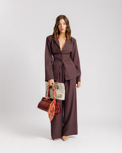 Coord-set con camicia PRUGNA - PF580