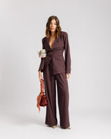 Coord-set con camicia PRUGNA - PF580