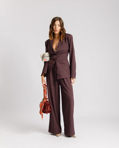 Coord-set con camicia PRUGNA - PF580