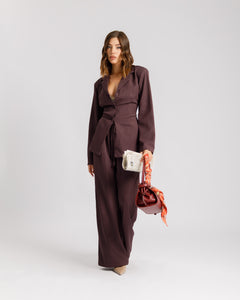 Coord-set con camicia PRUGNA - PF580