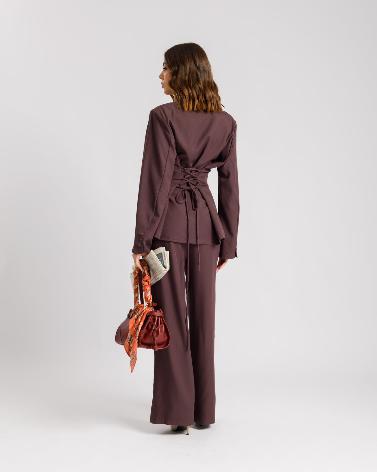 Coord-set con camicia PRUGNA - PF580