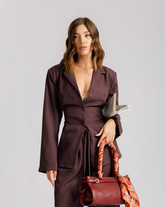 Coord-set con camicia PRUGNA - PF580