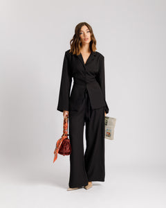 Coord-set con camicia NERO - PF580