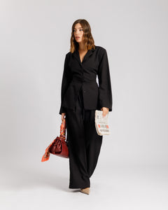 Coord-set con camicia NERO - PF580