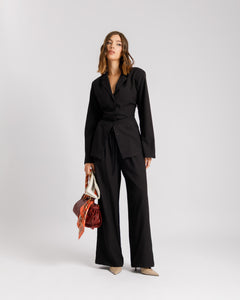 Coord-set con camicia NERO - PF580