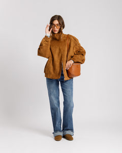 Bomber simil-suede COGNAC - CV2215