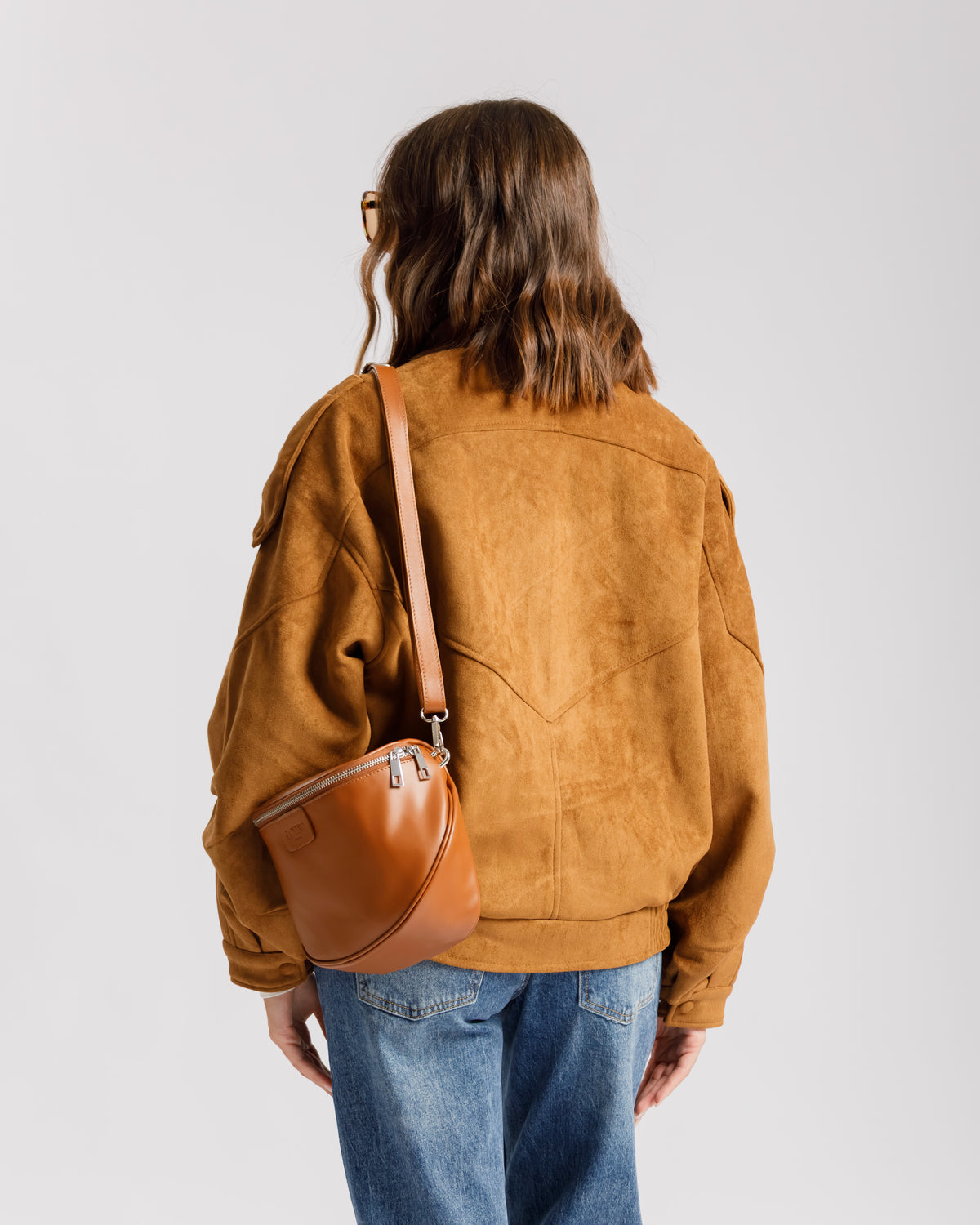 Bomber simil-suede COGNAC - CV2215