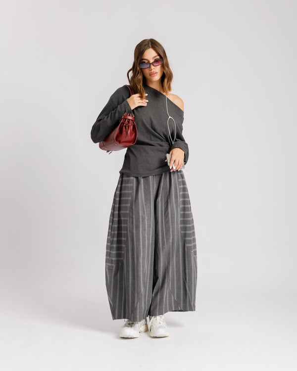 Maglia in cotone con bottone - H15903