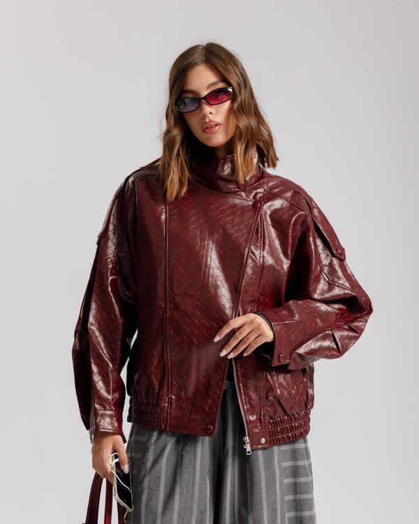 Bomber collo alto BORDEAUX - CV2216