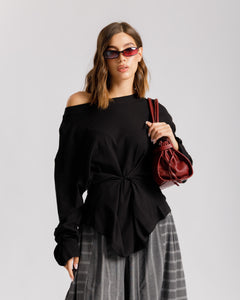 Maglia in cotone con bottone - H15903