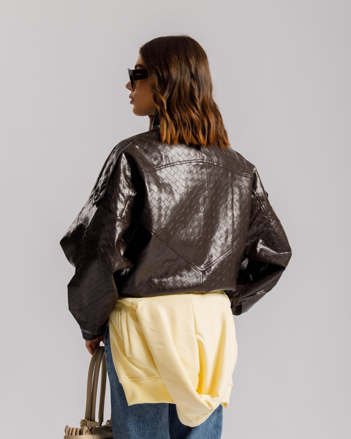Bomber collo alto MARRONE - CV2216