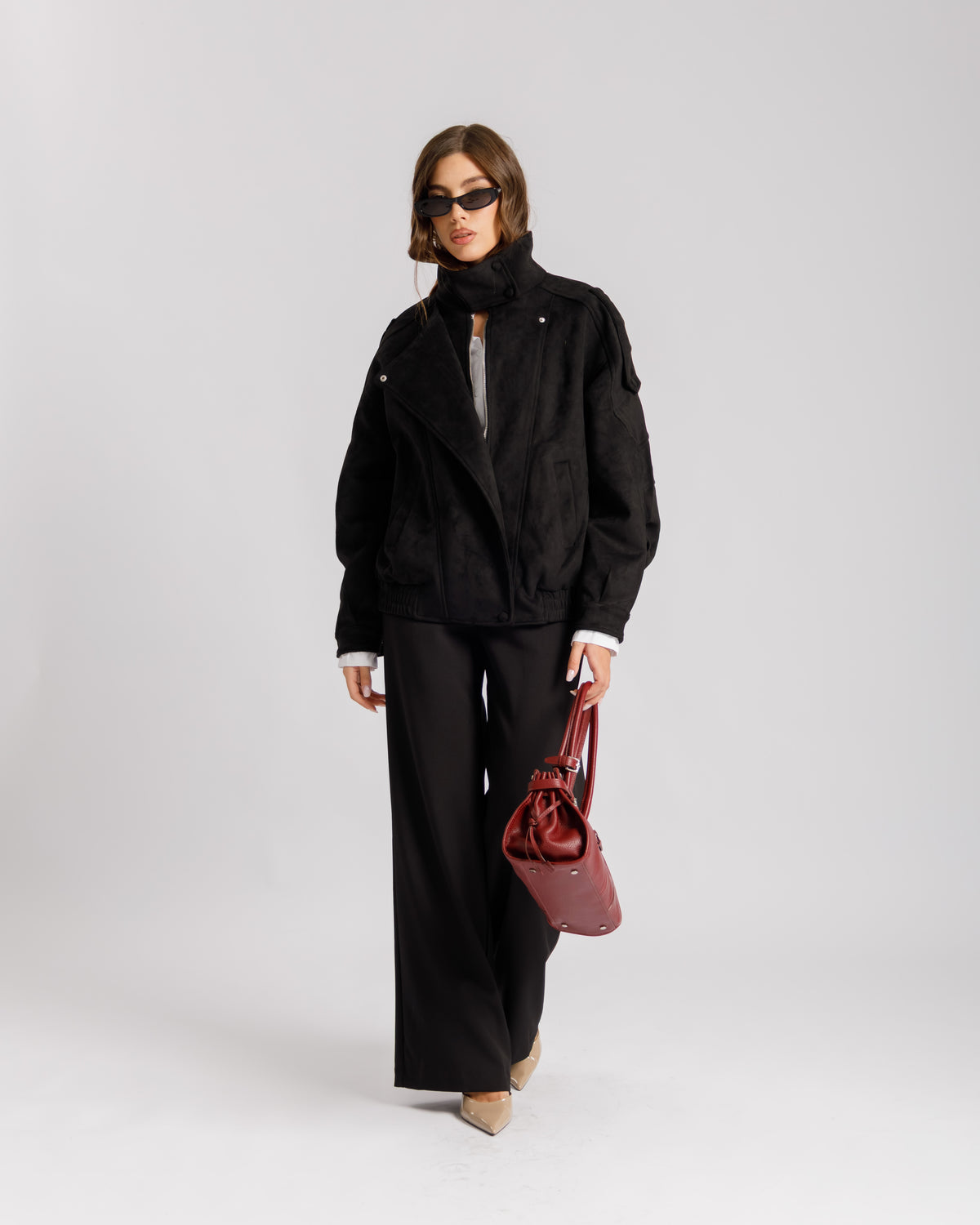 Bomber simil-suede NERO - CV2215