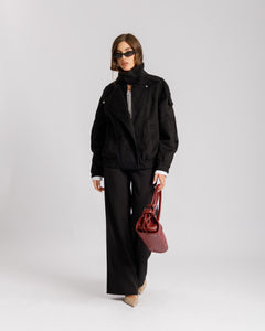 Bomber simil-suede NERO - CV2215