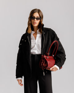 Bomber simil-suede NERO - CV2215