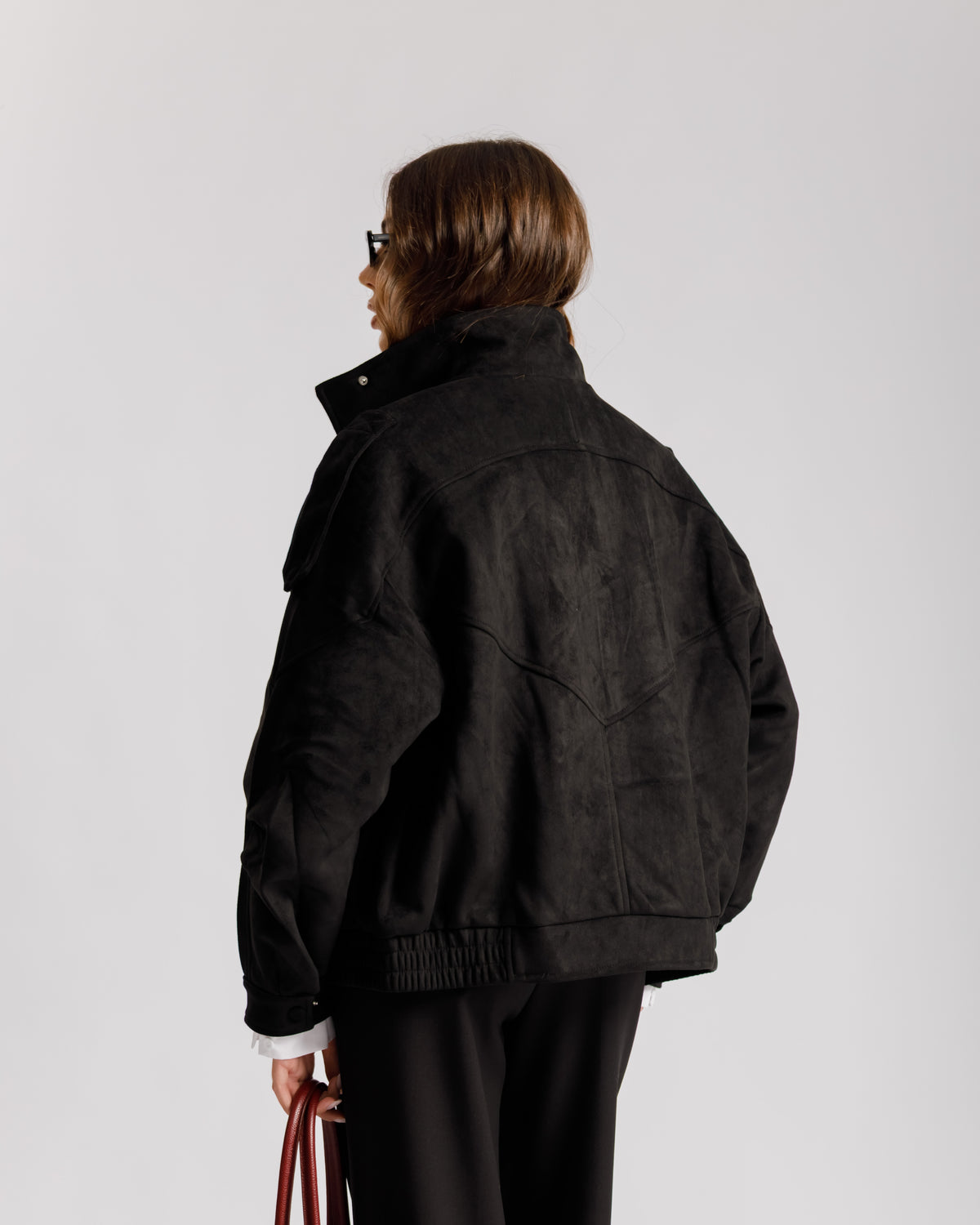 Bomber simil-suede NERO - CV2215