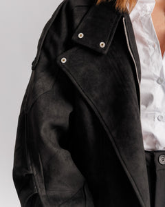 Bomber simil-suede NERO - CV2215