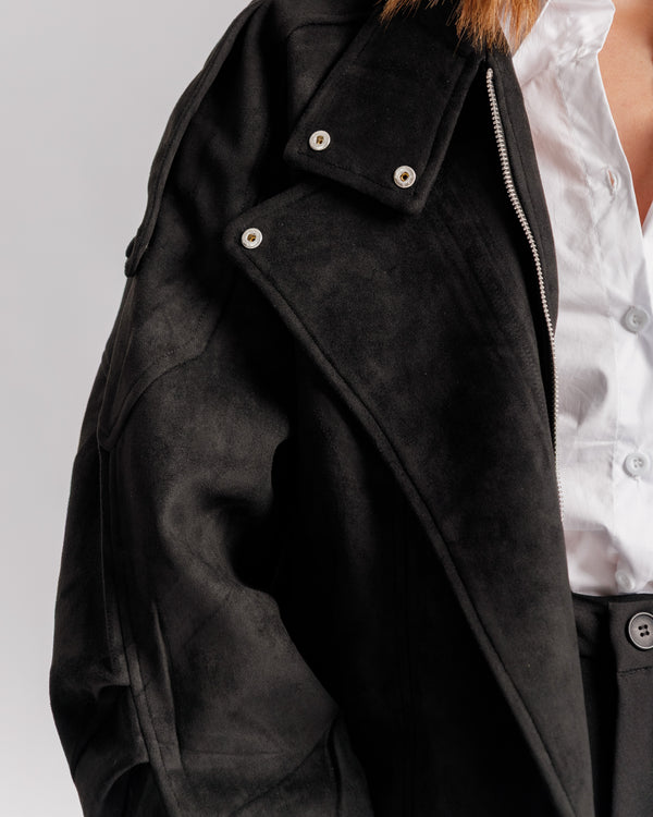 Bomber simil-suede NERO - CV2215