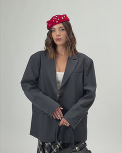 Blazer con spallina GRIGIO FUMO - 3151-3